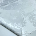 Polyester-Spandex-gewebter weißer Blumen-Jacquard-Satin-Stoff